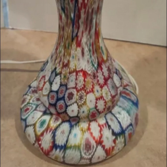 Gorgeous Millefiori Hand Blown Glass Art LAMP Made in Murano Italy 🇮🇹 - Picture 3 of 9